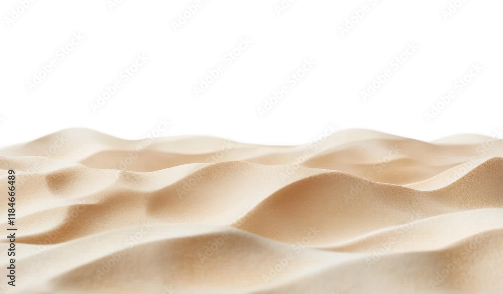 beach sand from front view, on white isolated background beach sand from front view, on white isolated background