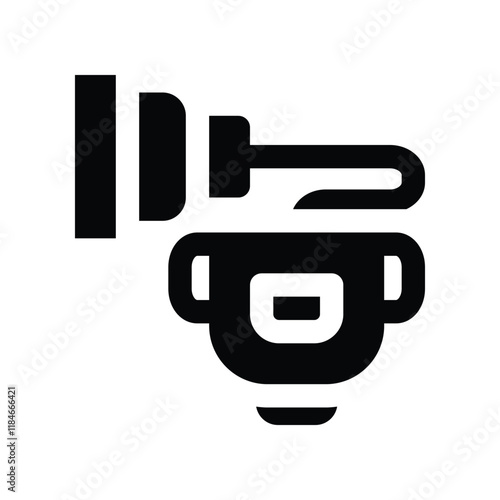 respirator icon. vector glyph icon for your website, mobile, presentation, and logo design. photo