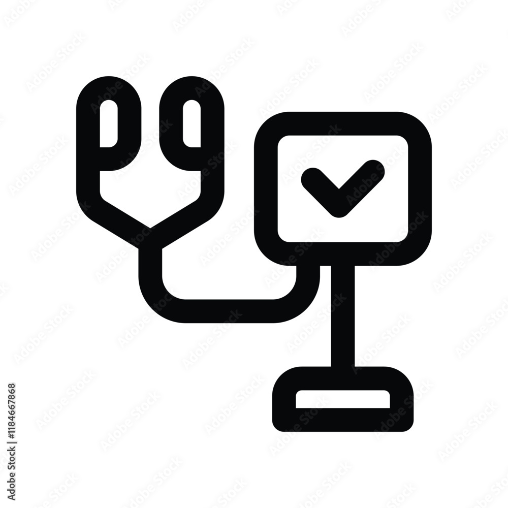medical check up icon. vector line icon for your website, mobile, presentation, and logo design. medical check up icon. vector line icon for your website, mobile, presentation, and logo design.