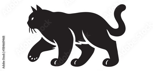 Cat Silhouette Vector Illustration for Pet-Related Projects