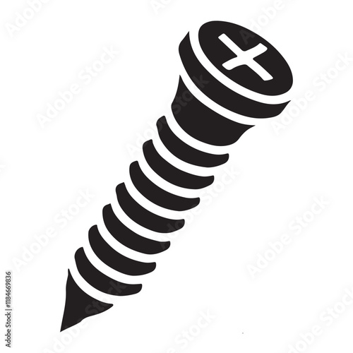 Silhouette of a Wood Screw