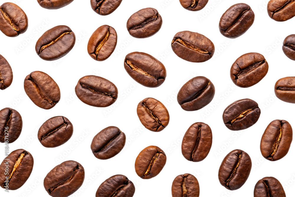 roasted coffee beans isolated on white background PNG.AI GENERATED roasted coffee beans isolated on white background PNG.AI GENERATED