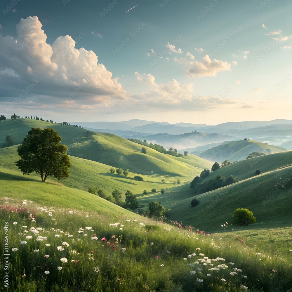 Fototapeta premium sunset-with-mountain-design 4k-wallpaper-sky