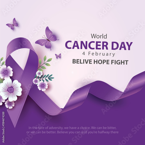 World Cancer Day concept. abstract vector illustration design