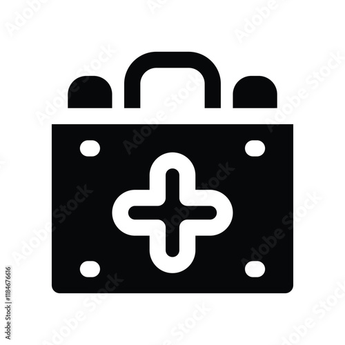 medicine box icon. vector glyph icon for your website, mobile, presentation, and logo design.