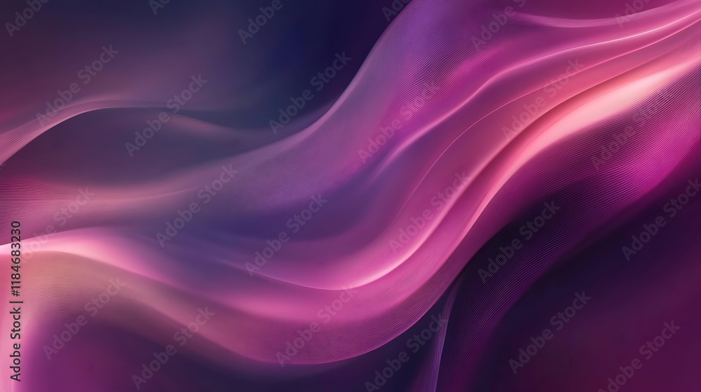 Fototapeta premium Abstract Purple Pink Wave Background Design