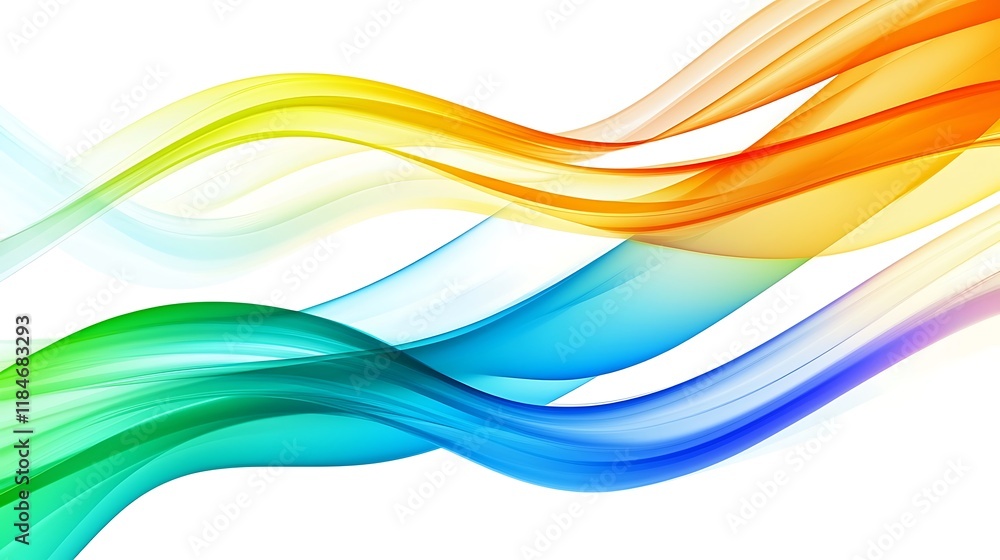 Colorful Abstract Waves: A Vibrant, Smooth Artistic Design Colorful Abstract Waves: A Vibrant, Smooth Artistic Design