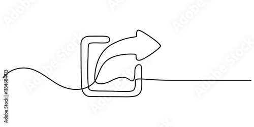 Share icon. Arrow symbol, Reply send forward icons button. Send message icon. External Link Icon. Upload icon. Connection symbol - network sharing icon, continuous one line drawing, social media icons
