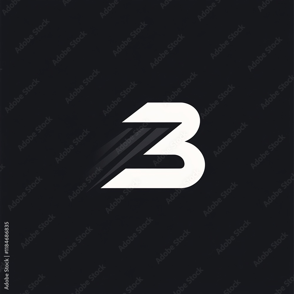Dynamic Vector Logo Design: Bold, Sleek Letter B Illustration. AI Generated Dynamic Vector Logo Design: Bold, Sleek Letter B Illustration. AI Generated