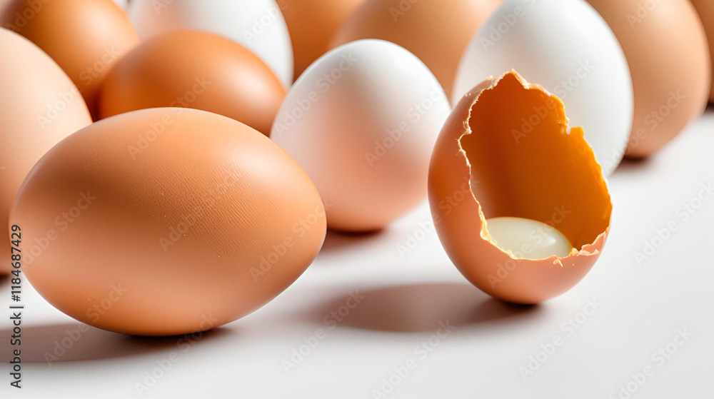 Chicken egg isolated on white background Chicken egg isolated on white background