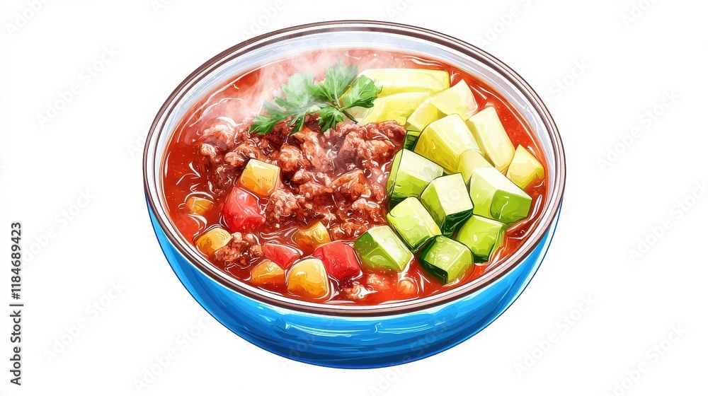 Delicious goulash soup recipe culinary delight isolated on white background appetizing presentation food Delicious goulash soup recipe culinary delight isolated on white background appetizing presentation food