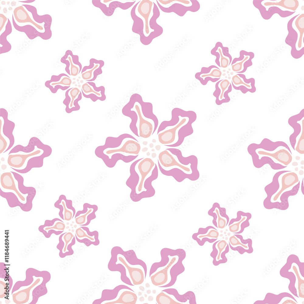 Seamless floral pattern, liberty ditsy print with cute large botany in retro folk style. Beautiful botanical design of hand drawn wild plants: flowers, leaves on black background. Vector illustration Seamless floral pattern, liberty ditsy print with cute large botany in retro folk style. Beautiful botanical design of hand drawn wild plants: flowers, leaves on black background. Vector illustration