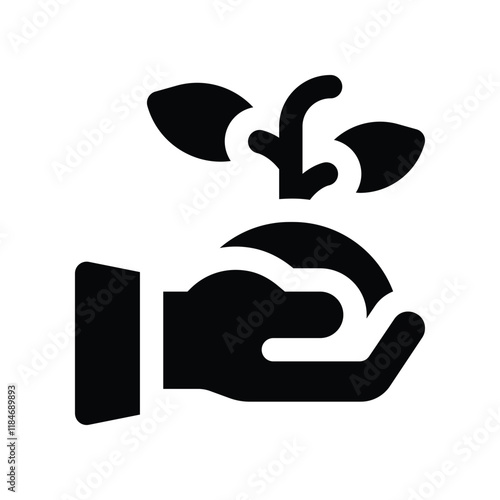 replant icon. vector glyph icon for your website, mobile, presentation, and logo design.