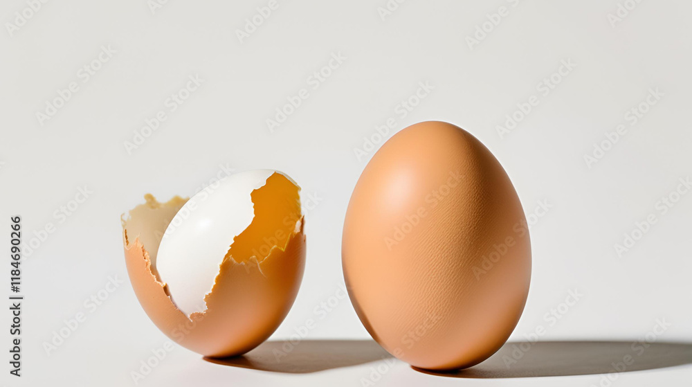 Chicken egg isolated on white background Chicken egg isolated on white background