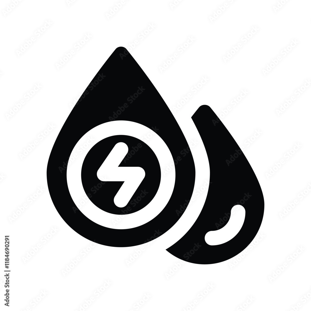 water energy icon. vector glyph icon for your website, mobile, presentation, and logo design. water energy icon. vector glyph icon for your website, mobile, presentation, and logo design.