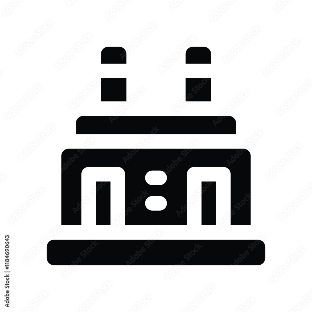 factory icon. vector glyph icon for your website, mobile, presentation, and logo design. factory icon. vector glyph icon for your website, mobile, presentation, and logo design.