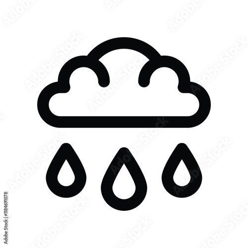 rain icon. vector line icon for your website, mobile, presentation, and logo design.