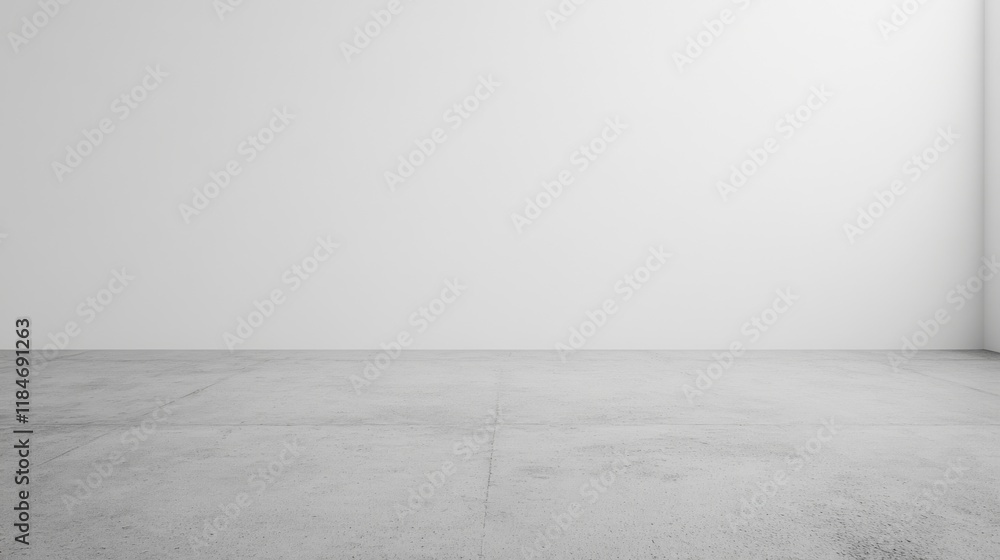 Fototapeta premium Empty Modern Concrete Room Interior Design
