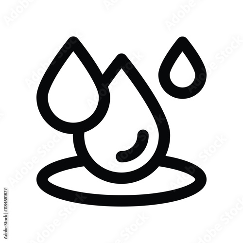 waterdrop icon. vector line icon for your website, mobile, presentation, and logo design.
