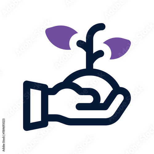 replant icon. vector dual tone icon for your website, mobile, presentation, and logo design.