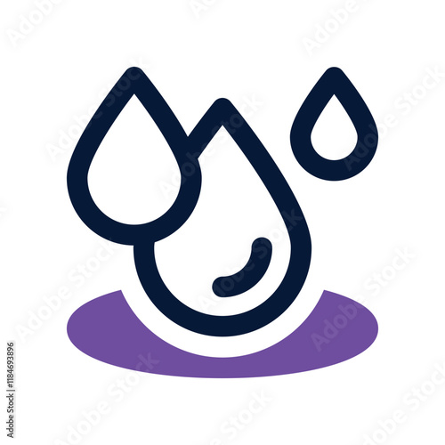 waterdrop icon. vector dual tone icon for your website, mobile, presentation, and logo design.