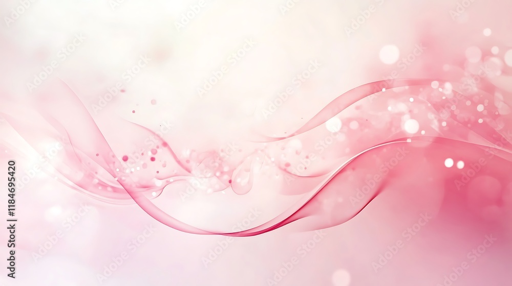Abstract Pink Waves With Soft Glowing Lights Abstract Pink Waves With Soft Glowing Lights