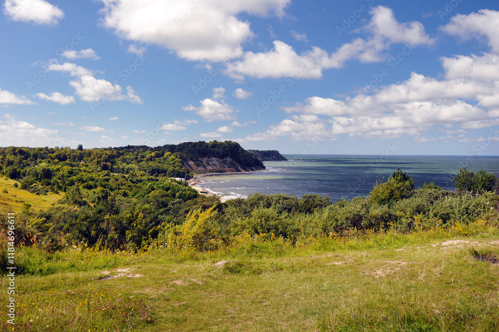 The Baltic Sea in Filinskaya Bay near the village of Yantarny