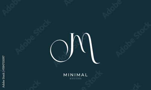 Alphabet letter icon logo JM