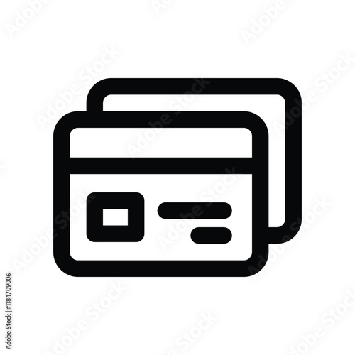 credit card icon. vector line icon for your website, mobile, presentation, and logo design.