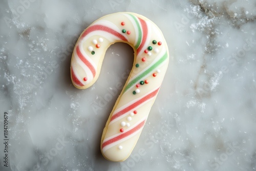 Candy cane festive delight isolated for seasonal celebration imagery