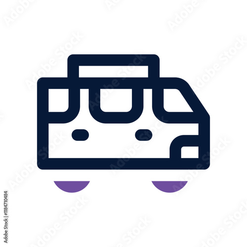 bus icon. vector dual tone icon for your website, mobile, presentation, and logo design.