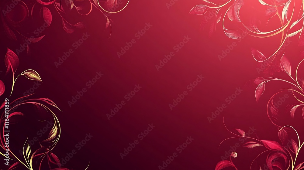 Elegant Red Floral Design Background Image Elegant Red Floral Design Background Image