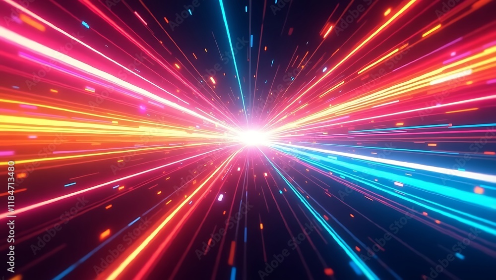 Naklejka premium Hypnotic Abstract Motion Background, A Never-Ending Visual Journey