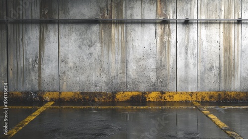 Wallpaper Mural A moody scene of an industrial pipe wall in a dimly lit concrete space, creating a gritty, generative background. Torontodigital.ca