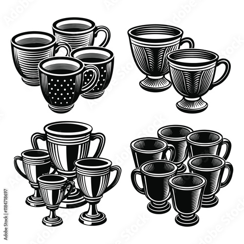 Simple Cup Silhouette Vector Illustration