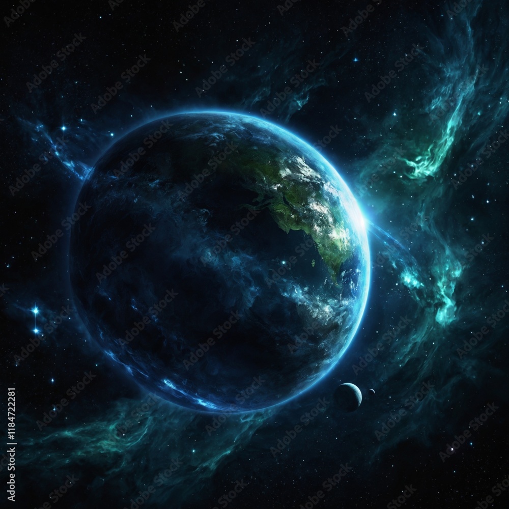 Obraz premium earth and sun