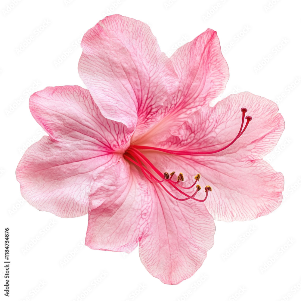 Fototapeta premium Azalea flower close-up, isolated on transparent background