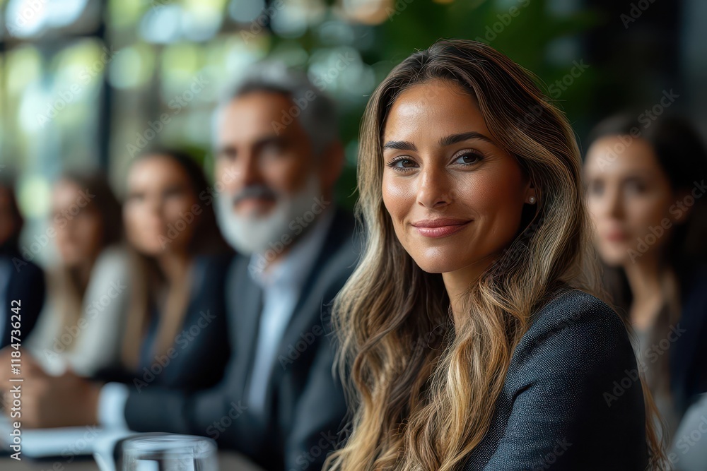 professional multicultural business team meeting in modern corporate office setting with senior latin executive and european female manager professional multicultural business team meeting in modern corporate office setting with senior latin executive and european female manager