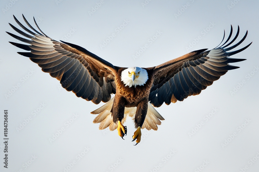 The Majestic Journey of an Eagle in Flight Across the Horizon The Majestic Journey of an Eagle in Flight Across the Horizon