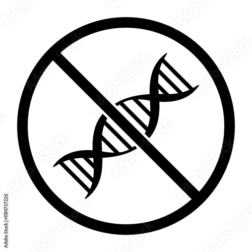 GMO Free Icon,  Non Genetically Modified Organism, Simple Icon Vector Design, best used for presentation, application, web and banner