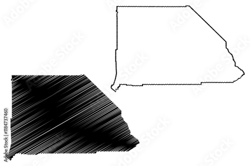 San Bernardino County, California (Counties in California, United States of America,USA, U.S., US) map vector illustration, scribble sketch San Bernardino map