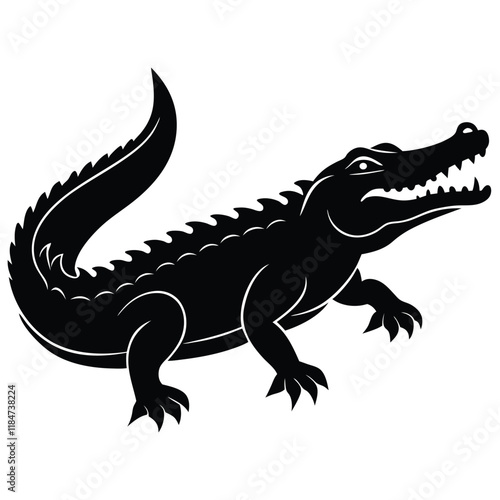 crocodile isolated on white
