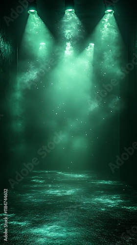Wallpaper Mural Stage Background Glow Green Light.high resolution hd picture Torontodigital.ca