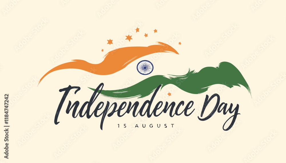 Obraz premium Colorful vector design representing India's Republic Day, featuring the national flag and iconic landmarks
