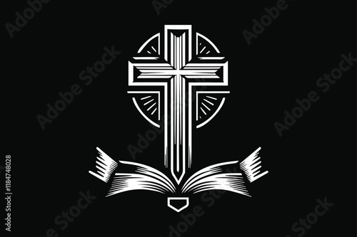 Christian cross icon 