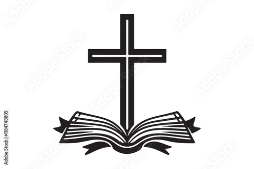 Christian cross icon 