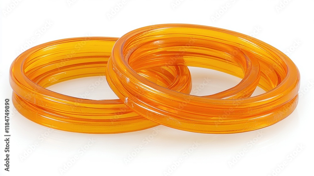 Bright Orange Elastic Rings for Creative Crafts and Play Activities Bright Orange Elastic Rings for Creative Crafts and Play Activities