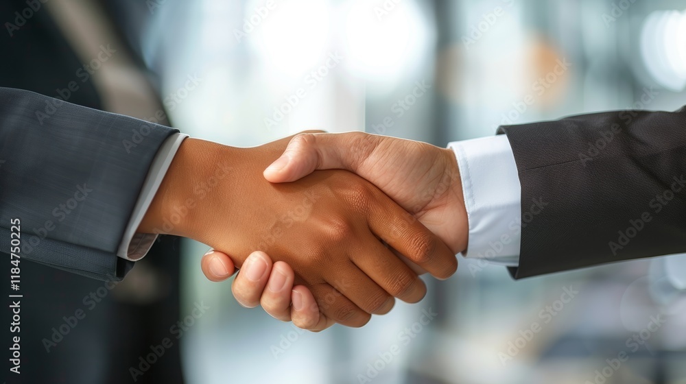Closeup of a handshake symbolizing partnership and successful collaboration in business, highlighting support, trust, and loyalty in a professional agreement Closeup of a handshake symbolizing partnership and successful collaboration in business, highlighting support, trust, and loyalty in a professional agreement