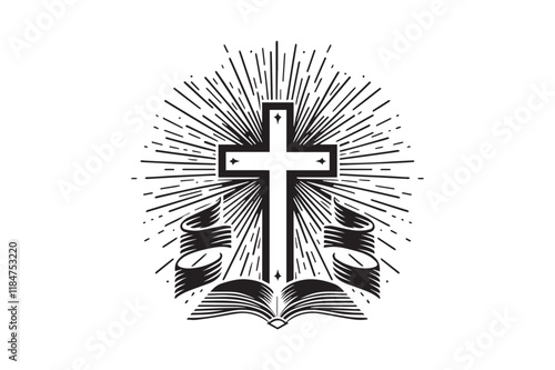 Christian cross icon 
