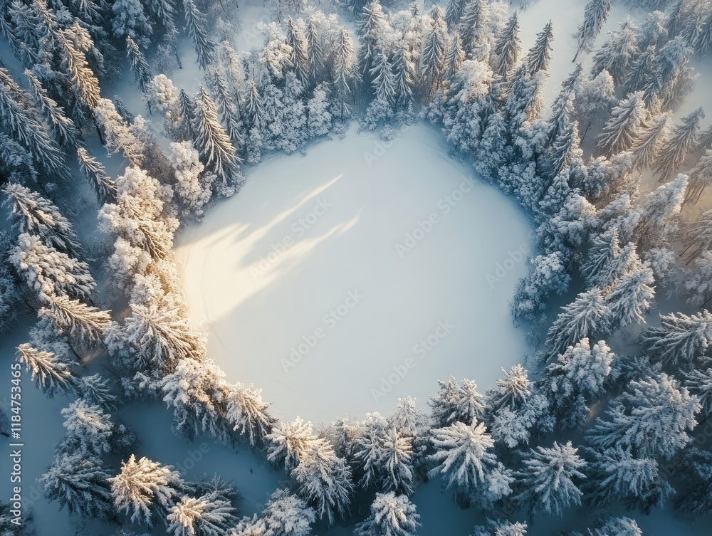custom made wallpaper toronto digitalSnow covered trees encircle a pristine winter lake